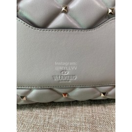 Valentino Fashion Leather Handbag Messenger Bag For Women Blue 0055