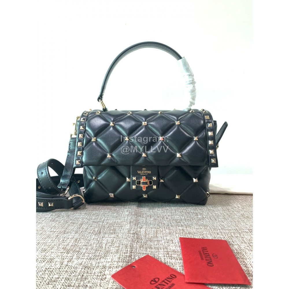 Valentino Fashion Leather Handbag Messenger Bag For Women Green 0055