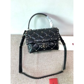 Valentino Fashion Leather Handbag Messenger Bag For Women Green 0055