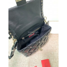 Valentino Fashion Leather Handbag Messenger Bag For Women Green 0055