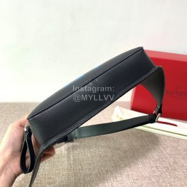 Valentino Fashion Leather Waist Bag Chest Bag Blue 0046