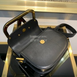 Valentino Small Leather Buckle Crossbody Bag For Women Black 0109s