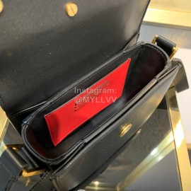 Valentino Small Leather Buckle Crossbody Bag For Women Black 0109s