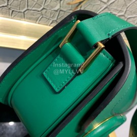 Valentino Large Leather Buckle Crossbody Bag For Women Green 0109l