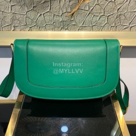 Valentino Large Leather Buckle Crossbody Bag For Women Green 0109l