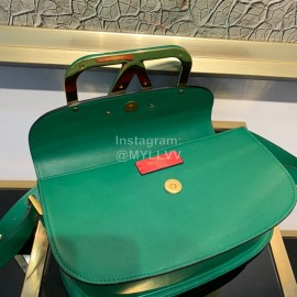 Valentino Large Leather Buckle Crossbody Bag For Women Green 0109l