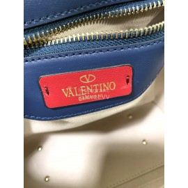 Valentino Fashion Leather Handbag Messenger Bag Blue 0055