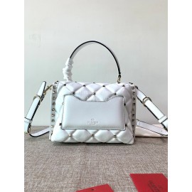 Valentino Fashion Leather Handbag Messenger Bag White 0055