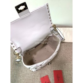 Valentino Fashion Leather Handbag Messenger Bag White 0055