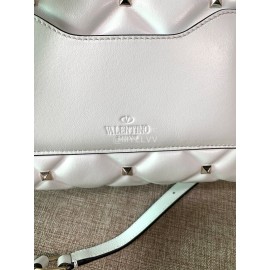 Valentino Fashion Leather Handbag Messenger Bag White 0055
