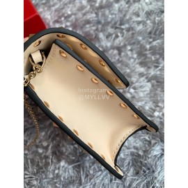 Valentino Simple Flip Chain Bag For Women Beige 0012b