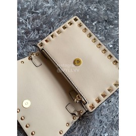 Valentino Simple Flip Chain Bag For Women Beige 0012b