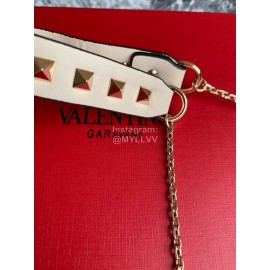 Valentino Simple Flip Chain Bag For Women Beige 0012b