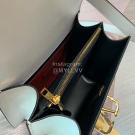 Valentino Large Palm Print Calfskin Messenger Bag White 0074l