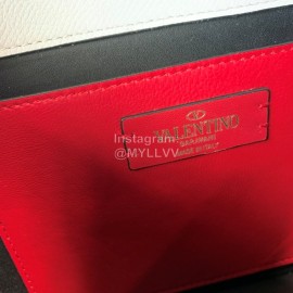 Valentino Large Palm Print Calfskin Messenger Bag White 0074l