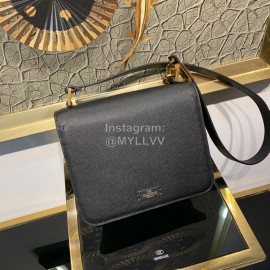 Valentino Large Palm Print Calfskin Messenger Bag Black 0074l