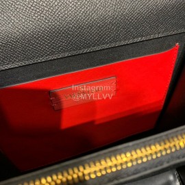 Valentino Large Palm Print Calfskin Messenger Bag Black 0074l