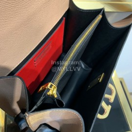 Valentino Large Palm Print Calfskin Messenger Bag Apricot 0074l