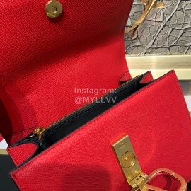 Valentino Large Palm Print Calfskin Messenger Bag Red 0074l