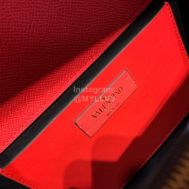 Valentino Large Palm Print Calfskin Messenger Bag Red 0074l