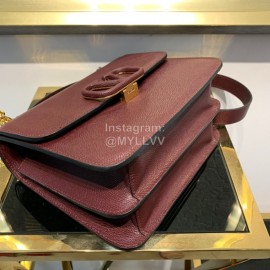 Valentino Large Palm Print Calfskin Messenger Bag Purple 0074l