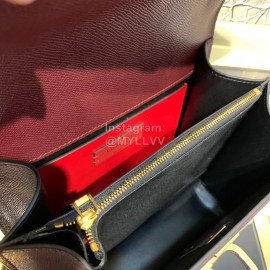 Valentino Large Palm Print Calfskin Messenger Bag Purple 0074l