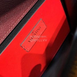 Valentino Large Palm Print Calfskin Messenger Bag Purple 0074l