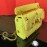 Valentino Large Napa Sheepskin Leather Chain Retro Bag Yellow 2060l