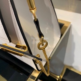 Valentino Fashion Leather Buckle Cowhide Commuter Bag White 0082