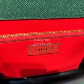 Valentino Fashion Leather Buckle Commuter Bag Green 0082