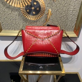 Valentino Fashionable Autumn Winter Leather Bag Red 0056