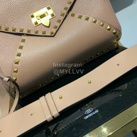 Valentino Fashionable Autumn Winter Leather Bag Pink 0056