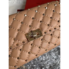 Valentino Sheepskin Chain Flip Bag For Women Orange 0137b