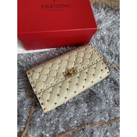 Valentino Sheepskin Chain Flip Bag For Women White 0137b