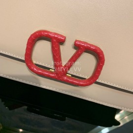 Valentino Large Snake Chain Messenger Bag Pink 0006l