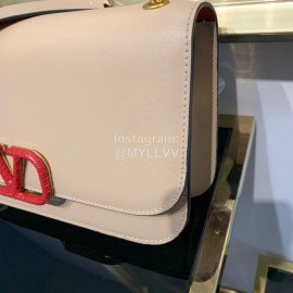 Valentino Large Snake Chain Messenger Bag Pink 0006l