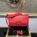 Valentino Large Snake Chain Messenger Bag Red 0006l
