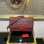 Valentino Large Snake Chain Messenger Bag Purple 0006l