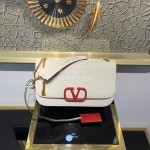 Valentino Large Snake Chain Messenger Bag White 0006l