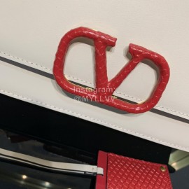 Valentino Large Snake Chain Messenger Bag White 0006l