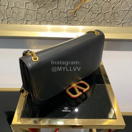 Valentino Large Snake Chain Messenger Bag Black 0006l