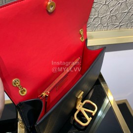 Valentino Large Snake Chain Messenger Bag Black 0006l