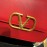 Valentino Small Gold Buckle Messenger Bag For Women Red 0006s