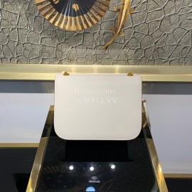 Valentino Small Gold Buckle Messenger Bag For Women White 0006s