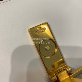 Valentino Small Gold Buckle Messenger Bag For Women White 0006s