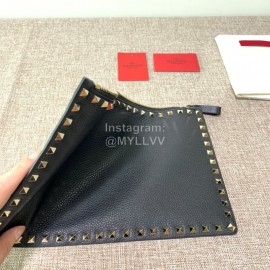 Valentino Classic Black Leather Envelope Bag 0269a