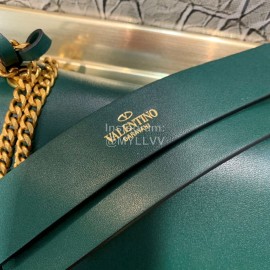 Valentino Large Gold Chain Bag For Women Green 0006l