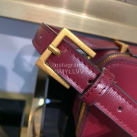 Valentino Small Cowhide Square Messenger Bag Wine Red 0095s