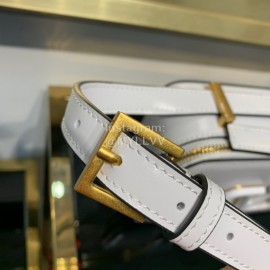 Valentino Small Cowhide Square Messenger Bag White 0095s