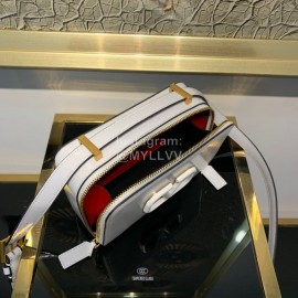 Valentino Small Cowhide Square Messenger Bag White 0095s